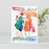 Laten we lopen en praten bedankkaart (Staand voorkant)