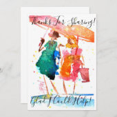 Laten we lopen en praten bedankkaart (Voorkant / Achterkant)