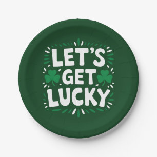Laten we Lucky Shamrock Funny St Patrick's Day nem Papieren Bordje