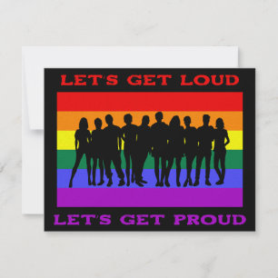 Laten we luid worden, laten we trots zijn op LGBTQ Kaart