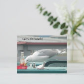 "Laten we lunchen!" Briefkaart (Staand voorkant)