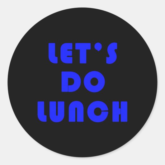 Laten we lunchen ronde sticker (Voorkant)