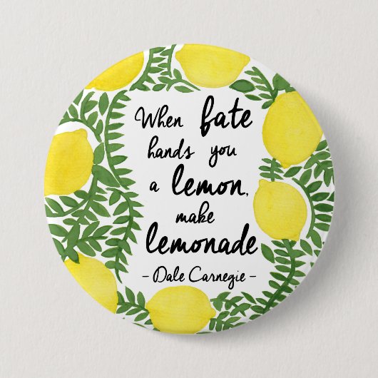 Laten we Make Lemonade maken Ronde Button 7,6 Cm (Voorkant)