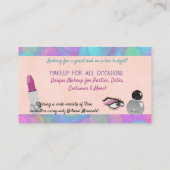 Laten we make-up maken visitekaartje (Achterkant)