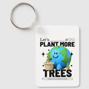 Laten we meer bomen Planten Sleutelhanger