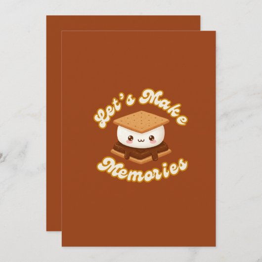 Laten we meer S'more-herinneringen maken Grappige  Feestdagenkaart (Voorkant / Achterkant)