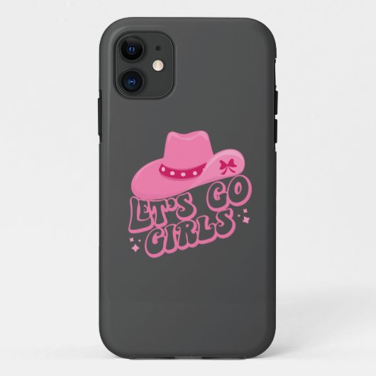 Laten we meiden gaan, meisjes reizen, Retro grafis Case-Mate iPhone Case (Achterkant)