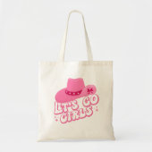 Laten we meiden gaan, meisjes reizen, Retro grafis Tote Bag (Voorkant)