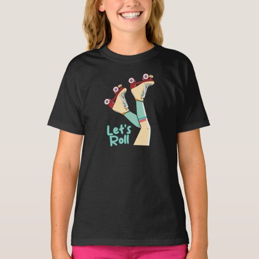 Laten we meisjes rollen | Leuke Retro Roller Schaa T-shirt (Voorkant)