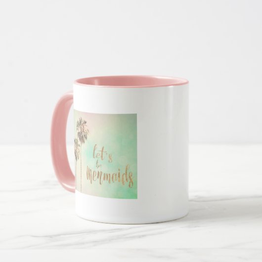 Laten we Mermaids zijn met ananas Mok (Voorkant links)