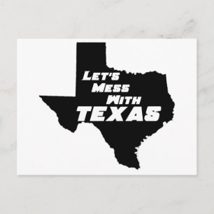 Laten we Mess met Texas Black Briefkaart