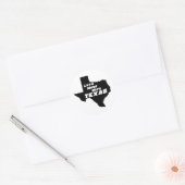 Laten we Mess met Texas Black Ronde Sticker (Envelop)