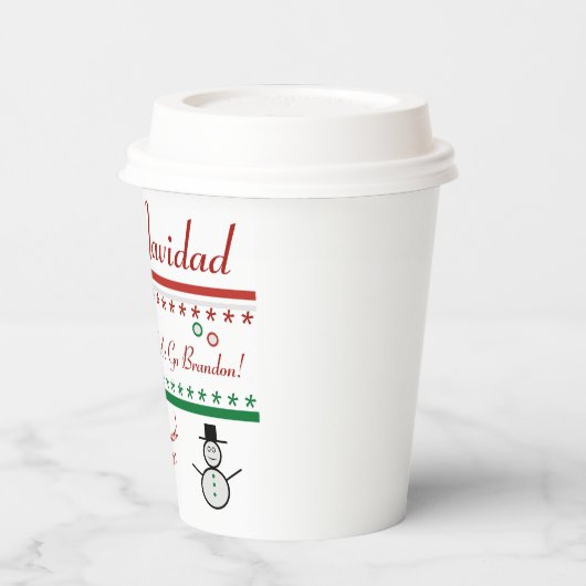 Laten we met Brandon Kerstmis gaan Papieren Bekers (Links)
