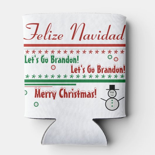 Laten we met Brandon Kerstmis Koelbox gaan Blikjeskoeler (Achterkant)