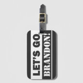 Laten we met Brandon naar zwart en wit gaan Bagagelabel (Voorkant (verticaal))