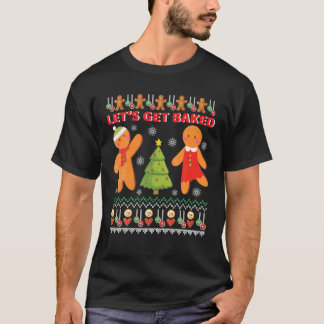 Laten we met kerstcadeautjes koken bakken t-shirt