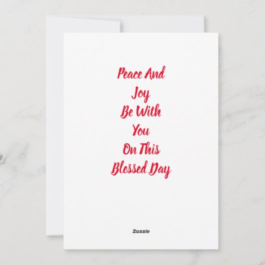 Laten we met vreugde vieren dat het Kerstmis is Feestdagenkaart (Achterkant)