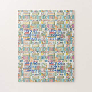 Laten we naar bibliotheek 2 gaan Puzzle Legpuzzel
