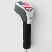 Laten we naar Brandon USA Stars Flag Monogram gaan Golfheadcover (Schuin)