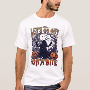 Laten we naar buiten gaan Bijt Geest Pompoenen Vle T-shirt