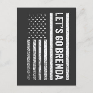 Laten we naar de Brenda American Flag verkiezing g Briefkaart