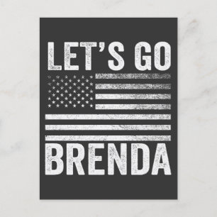 Laten we naar de Brenda American Flag verkiezing g Briefkaart