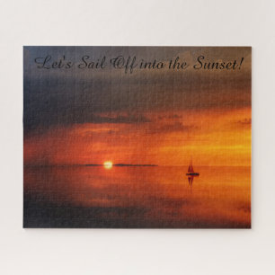 Laten we naar de zonsondergang gaan legpuzzel