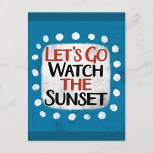 Laten we naar het Sunset Briefkaart kijken