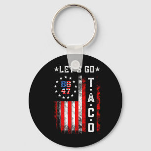 Laten we naar Taco-shirt gaan Funny Let's Go Taco Sleutelhanger
