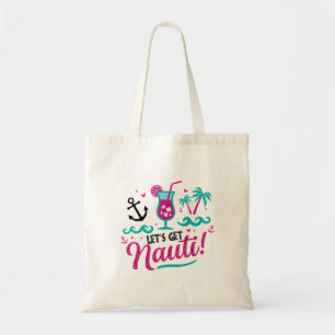 Laten we Naughty worden! Roze Glitter Scheepvaarts Tote Bag