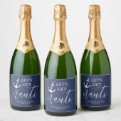 Laten we Nauti wijn & mousserende wijn label Sparkling Wijnetiket (Flessen)