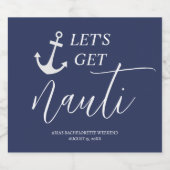 Laten we Nauti wijn & mousserende wijn label Sparkling Wijnetiket (Enkel label)