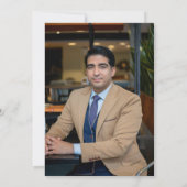 Laten we Navy Blue Gold-foto 30e verjaardag vieren Kaart (Achterkant)