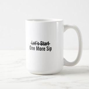 Laten we nog een slok nemen koffiemok