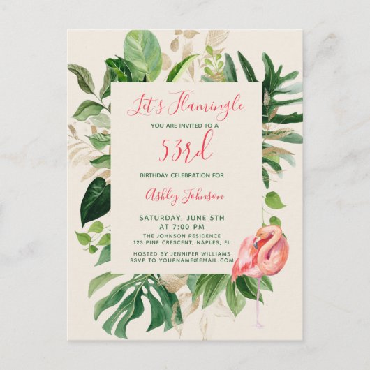 Laten we om het even welk Briefkaart van de Tropis (Voorkant)