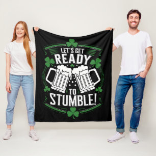 Laten we ons klaar maken om te struikelen Grappige Fleece Deken