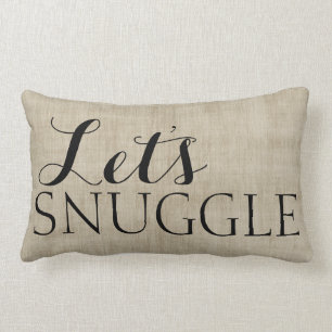 Laten we ons koesteren Rustic Burlap Look Kussen