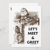 Laten we ontmoeten en Greet Alice Humpty Dumpty Wo Kaart (Voorkant / Achterkant)