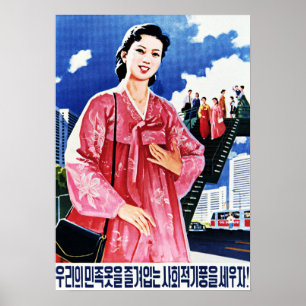 Laten we onze Nationale Dress Koreaans Hanbok Draa Poster