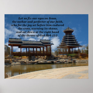 Laten we onze ogen richten op Jezus Poster