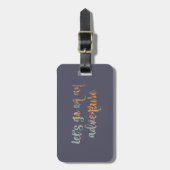 "Laten we op een avontuurlijk Bagagelabel gaan" (Voorkant verticaal)