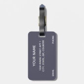 "Laten we op een avontuurlijk Bagagelabel gaan" (Achterkant verticaal)