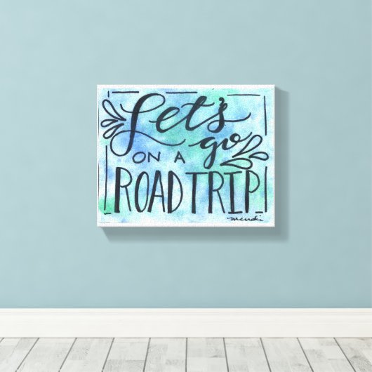 Laten we op een weg rijden canvas afdruk (Insitu (Houten vloer))