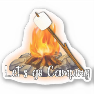 Laten we op maat gesneden vinylSticker camping Sticker