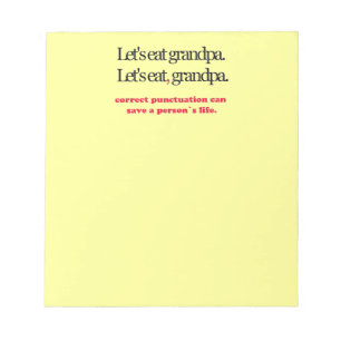 Laten we opa Notitieblok eten