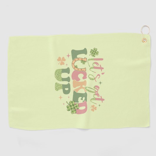 Laten we opgeruimd worden golfhanddoek (Horizontaal)