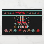 Laten we opgeruimd worden op Chrismas Party Mini Likeurfles Etiket (Enkel label)