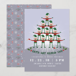 Laten we opgeruimd zijn met kerstfeest uitnodigen kaart