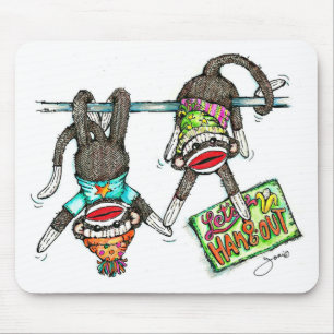 Laten we ophangen - Sock Monkeys Muismat
