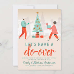 Laten we opnieuw beginnen Sjabloonkaart voor moder Feestdagenkaart